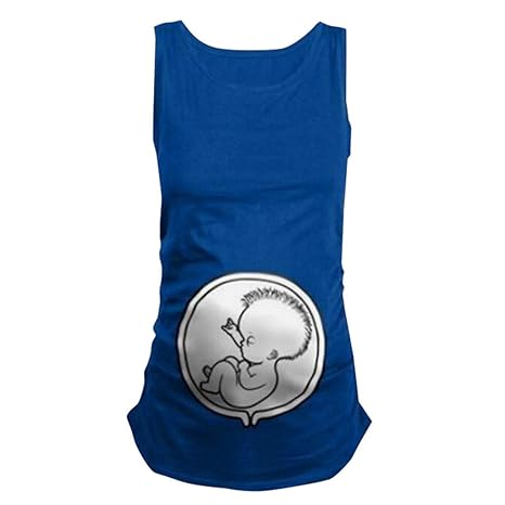 Jaminy Damen Umstandskleid Maternity Weste Schwangerschafts Tank Kleid Empire Kleid Ärmellose Rundhals S-2XL