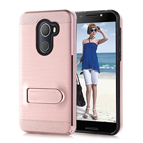AutumnFall For Alcatel Revvl(T-Mobile)/Alcatel A30 Fierce 2017/Alcatel A30 PLUS/Alcatel Walters/5049 Case,1PC Card Pocket Holder Holster Case Stand Protect Cover (Rose Gold)