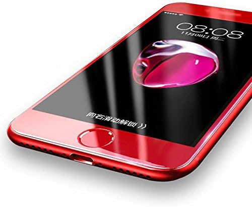 iPhone 7 Plus Screen Protector, Poweradd Premium Tempered Glass Screen Protector for Apple iPhone 7 Plus (5.5") - (in Retail Packaging) (RED)