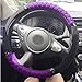 Rayauto 3D 38CM/15 No Smell Cloth Wraping Car Steering Wheel Cover with Crystal Diamond