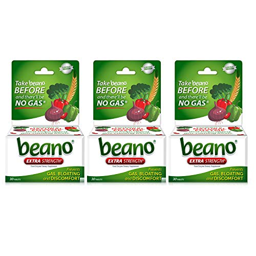 Beano Extra Strength, Gas Prevention & Digestive Enzyme Supplement, 30 Count, 3 Pack Pricepulse