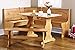 Essential Home Emily Breakfast Nook Kitchen Nook Solid Wood Corner Dining Breakfast Set Table Bench Chair Booth
