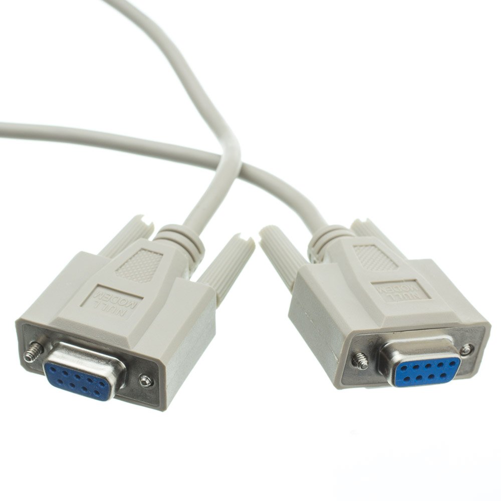 KALEA-INFORMATIQUE RS232 DB9 female to DB9 female serial data cable with NULL-MODEM cross wiring