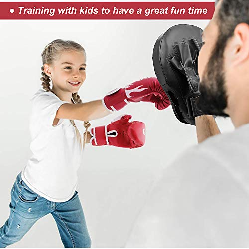 AUPCON Curved Punching Mitts Boxing Pads - MMA Punch Mitts Training Boxing Punch Focus Mitts Target Focus Punch Pad Gloves Karate Muay Thai Kickboxing
