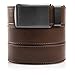 SlideBelts Men's Classic Belt - Custom Fit (Mocha Brown Faux Leather with Gunmetal Buckle, One Size)
