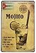 ERLOOD La Habana Cuba Mojito Drink Tin Sign Wall Retro Metal Bar Pub Poster Metal 12 X 8