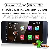 9 Inch 1024x600 Android 9.0 Car Radio GPS Navigation Stereo for Mercedes Benz ML GL W164 Auto GPS Navigation WiFi Bluetooth Touch Screen Mirror Link + Optional 4G OBD2 DVR TPMS