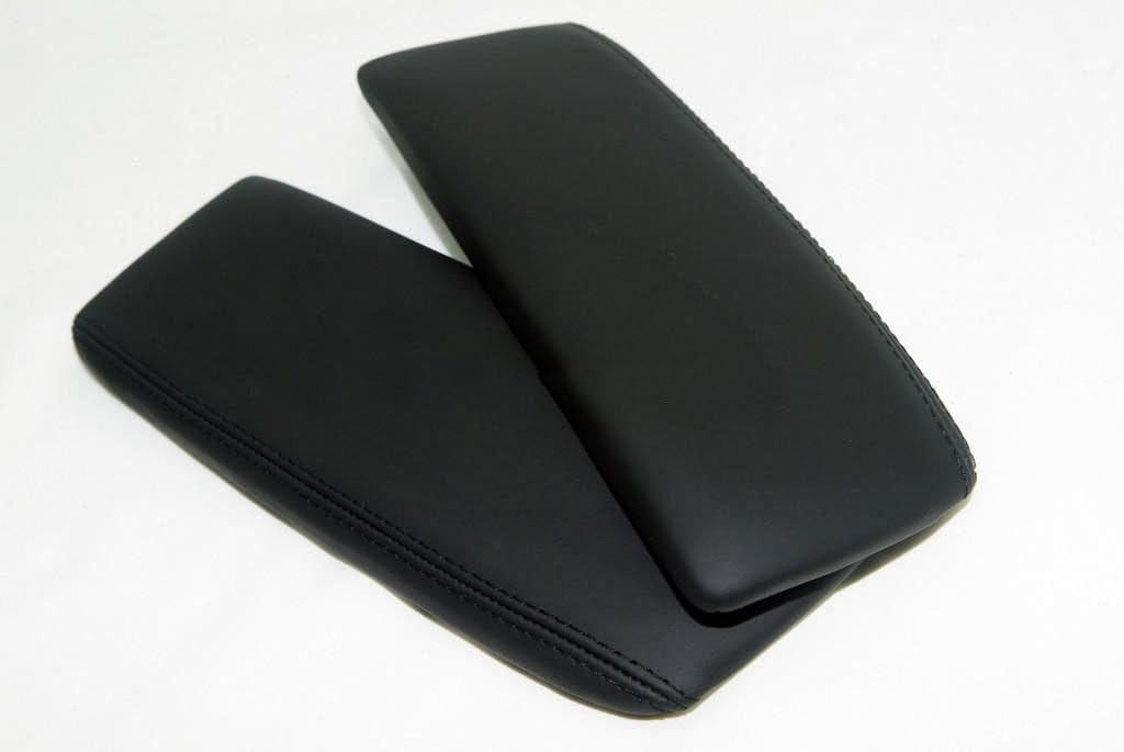 Acura RL REAL LEATHER CENTER CONSOLE ARMREST COVERS BLACK STITCH (Leather Part Only)