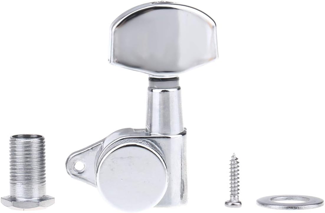 Musiclily Pro 3R3L Guitar Locking Tuners Tuning Pegs Keys Machine Heads Set for Epiphone Les Paul Style Chrome - Image 5