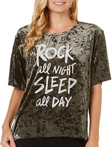 Eyeshadow Drop Shoulder Velvet Legend in My Own Mind Tee Green Olive Medium