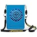 USB Mini Personal Fan With lanyard 3 Speeds Portable Necklace Fan USB Rechargeable Handheld Cooling Fans Powered by 18650 Li Battery,For Office Outdoor Travel Watch the games（Blue）