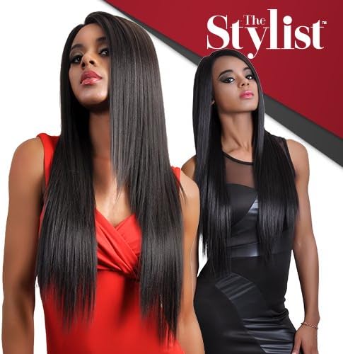 The Stylist Synthetic Lace Front Wig Hand-Tied Curved Part Super Natural Straight (2)