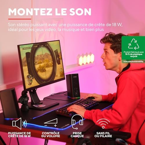 Cetic Enceinte Bluetooth 2.0 avec Éclairage LED RGB, Noir