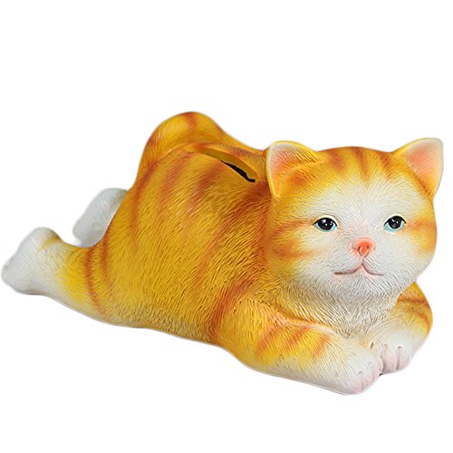 CHOOLD Ceramic Cat Piggy Bank Coin Bank Money Bank Saving Pot Education Toy Birthday Gift Nursery Decor for Kids