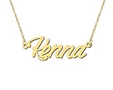 Aoloshow Kenna Name Charm Necklace Womens Nameplate