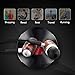 ZealSound HDE-300 In-ear Noise-isolating Genuine Wood Headphones with Mic, Fiber Cable -Black