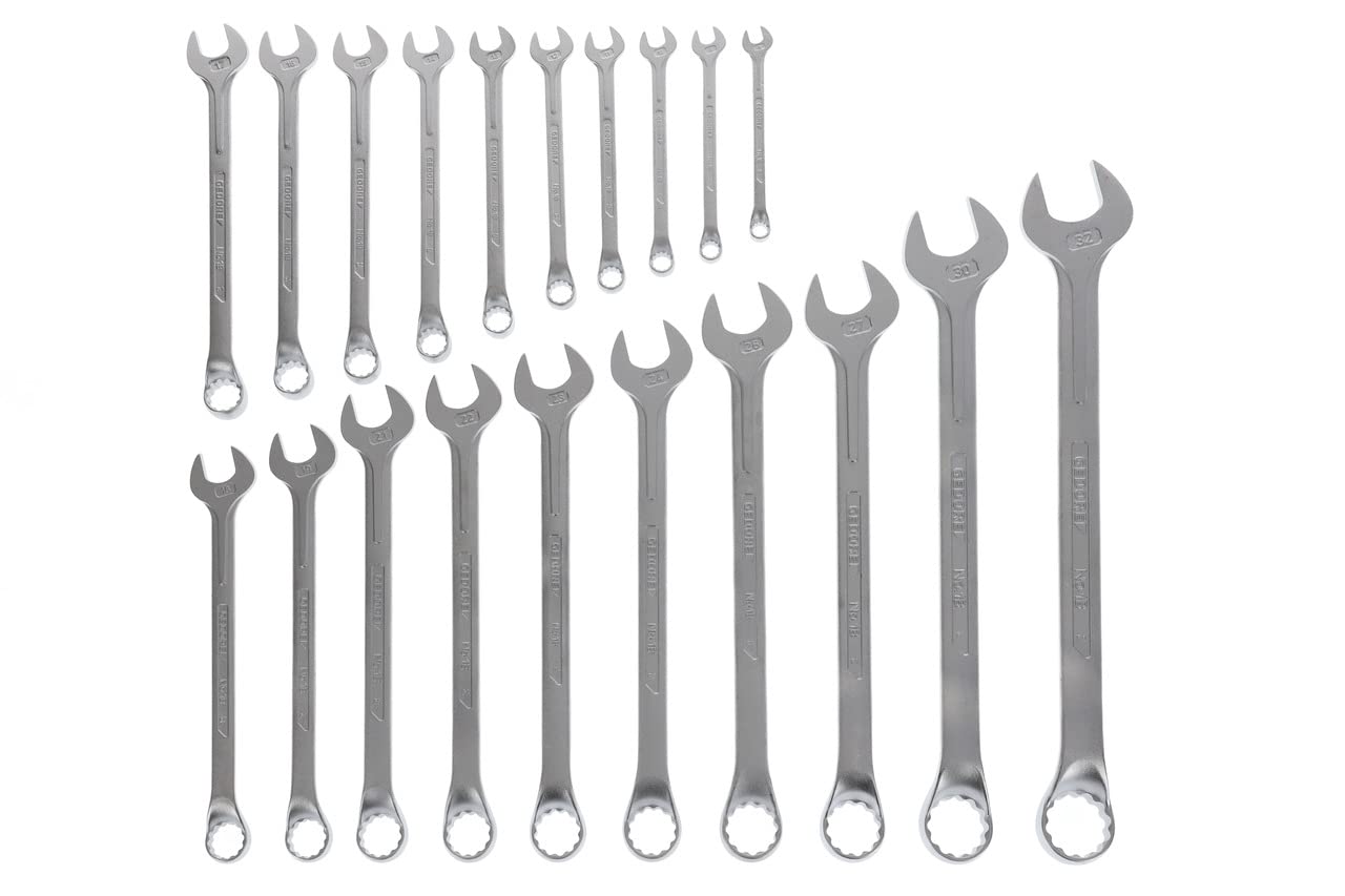 GEDORE 20-pc. Combination spanner set, AF 8-32 mm, Offset, Bi-hex, UD profile, Spanner set, 1 B-020