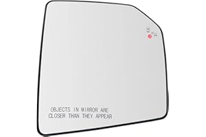 YEPARIE Passenger Side Heated Mirror Glass Replacement For Ford F150 2015 2016 2017 2018 2019 2020 - for Ford F150 Power Side Mirror with Blind Spot Detection System and Rear Holder
