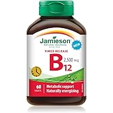 Jamieson Vitamin B12 2,500 mcg Timed Release Tablets, Methylcobalamin, Prevents Vitamin B12 Deficiency, Supports Energy Produ