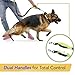 Paw Lifestyles Retractable Hands Free Dog Leash W/Smartphone Pouch – Dual Handle Bungee Waist Leash for Up to 150 lbs Large Dogs