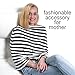Nursing Covers- Baby Car Seat Canopy - Breastfeeding Cover up for Boys and Girls - Multi Use Infinity Mom Scarf - Carry Bag and Baby Beanie Included by Engelstyling (White and Black)