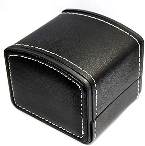 Aikesi Watch Box Bracelet Jewelry Box Advanced Leather Square Gift Box Case Organizer Elasticity Flip Cover (Black)