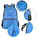 Qyuhe Ultra Lightweight Packable Backpack Hiking Travelling Daypack 25L Blue