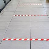 ArmaKit Hazard Tape 50mm x 33m Red/White Diagonal High Visibility view 6