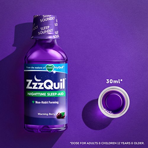 Vicks ZzzQuil Nighttime Sleep Aid Liquid by Vicks, Warming Berry Flavor