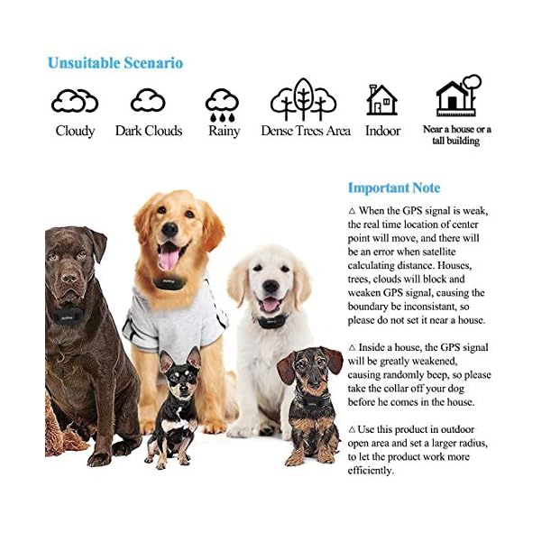 AngelaKerry Wireless Dog Fence System with GPS, Outdoor Pet Containment