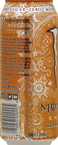MONSTER ENERGY DRINK, ULTRA SUNRISE, 16 FL OZ