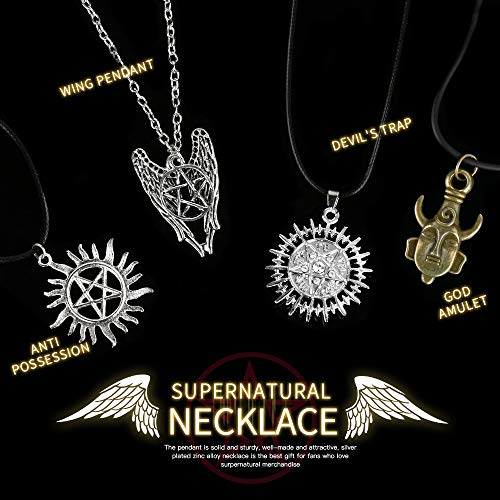 Supernatural Necklace, YGDZ Pack Two-Sided Supernatural Merchandise  Necklace Pendant