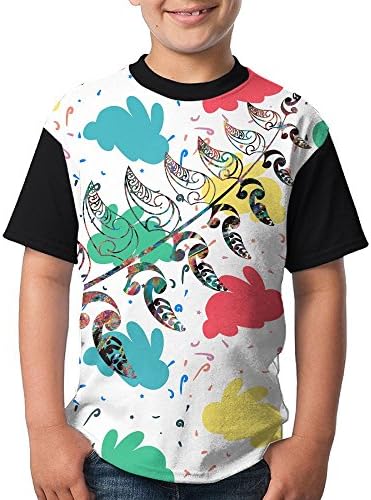 D6de Shirt Maori Fern Teen-Agers Sport Short-Sleeved Tee Quick-Drying