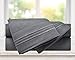 Mezzati Brushed Microfiber Bed Sheet Set - Ultra Soft and Lightweight for Ultimate Sleep Comfort, Wrinkle Free and Color Fade Resistant, 4 Piece Set (Gray,Queen Size)