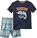 Carters Baby Girls 2-Piece Tee & Short Set Handsome Little Guy Navy