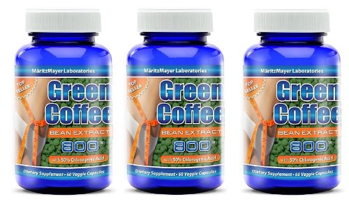 Pure Green Coffee Bean Extract 800 50% Chlorogenic Acid 3 Pack Pure Green Coffee Bean Extract 800 50% Chlorogenic Acid 3 Pack