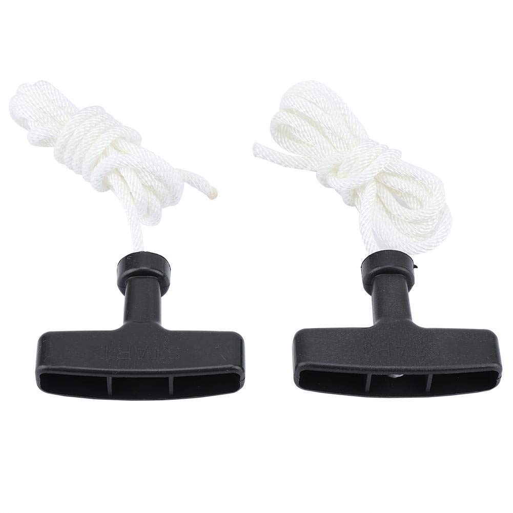 2pcs Lawnmower Recoil Pull Starter Handle 1.5m Cord Rope Mower Accessories with Rope