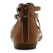 Ollio Women's Shoe Gladiator Strap Flat Zori Sandal