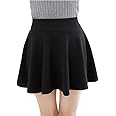 Urban CoCo Women's Basic Versatile Stretchy Flared Casual Mini Skater Skirt