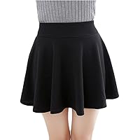 Urban CoCo Women's Basic Versatile Stretchy Flared Casual Mini Skater Skirt