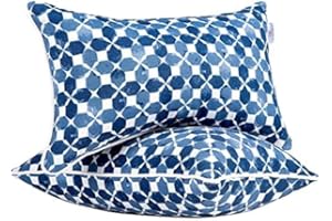 XXPILOS Outdoor Pillow Covers, Outdoor Lumbar Pillow Covers Outdoor Pillows Case 2PCS Waterproof Outdoor Pillow Covers 12x20 Inch Home Decor for Furniture Patio Couch Bed Sofa Bedroom