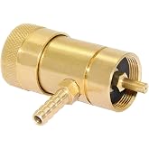 Joywayus Solid Brass Oxygen Regulator Tank Valve with 1/4"Barb Fitting | Fit Disposable Tanks, for Brewing