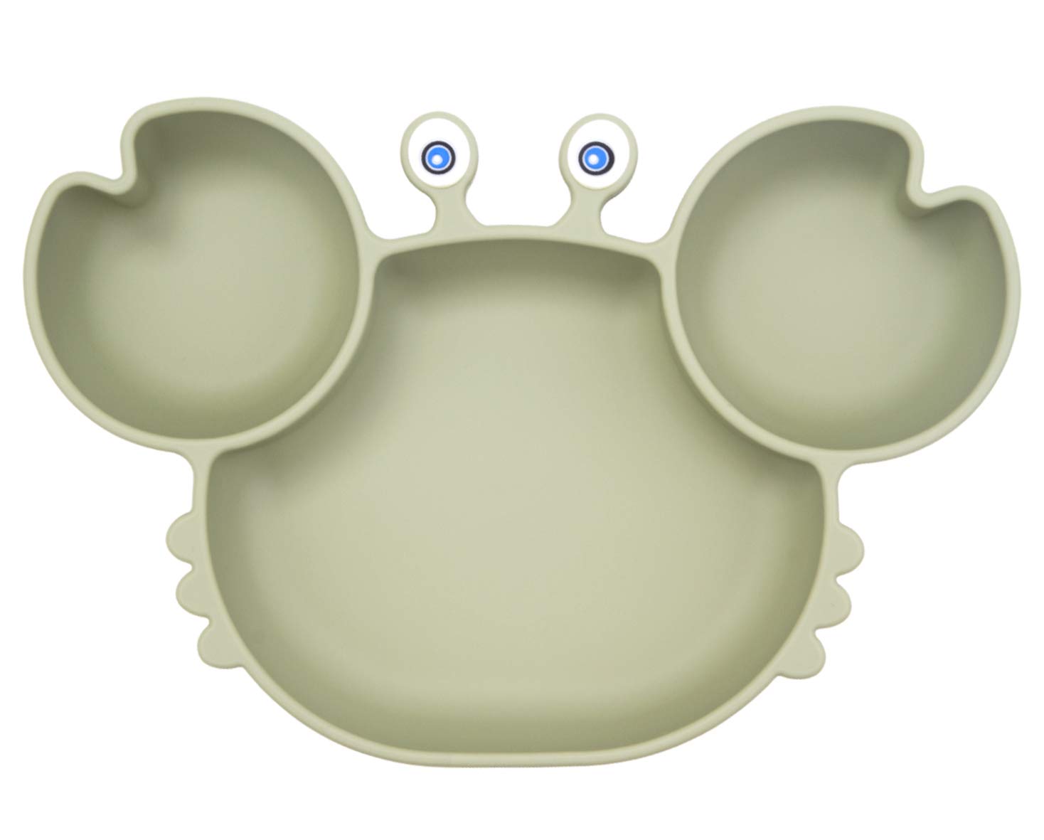 Linowos Suction Plate Baby Toddlers Divided Plate Dish Bowl Baby Weaning Plate with Suction Toddler Plates BPA Free Microwave Dishwasher Safe