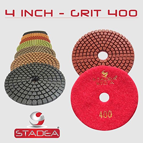 STADEA-Premium-Grade-Wet-4-Diamond-Polishing-Pads-Set-Rubber-Backer-For-GRANITE-MARBLE-STONE