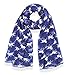 Gorgeous Designer Style Horse Print Scarf, Shawl, Sarong (Blue)