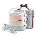 Lunch Box High Quailty Stainless Steel Bento Box Anti-leak 3-Tier Heat/cold Insulated With Lock Bag Food Container Including Flatware Set Spoon and Chopsticks For Student Adult For Travel Work Office
