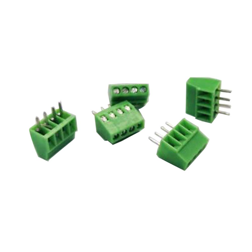 0pcs 2.54mm Pitch PCB Mount Screw Terminal Block Connector (4 Pole 2.54mm)