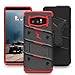 ZIZO Bolt Series for Samsung Galaxy Note 8 Case Military Grade Drop Tested with Tempered Glass Screen Protector Holster Black RED
