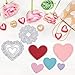 4 Pieces Valentine's Day Heart Cutting Dies Love Heart Flower Embossing Stencils Templates for Scrapbooking, Card Making, Photo Album DIY Crafts and Valentine's Day Decor