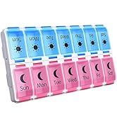 GOGOODA Weekly Pill Organizer 2 Times a Day, Extra Large 7 Day Pill Case Quick Fill Daily Medicin...